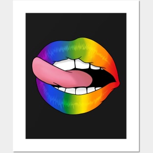 Rainbow Lips LGBT Gay pride flag - I Licked It So It's Mine design Posters and Art